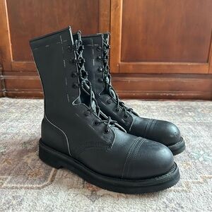 Addison Shoe Company Vintage Leather Biltrite Combat Boots Steel Toe
